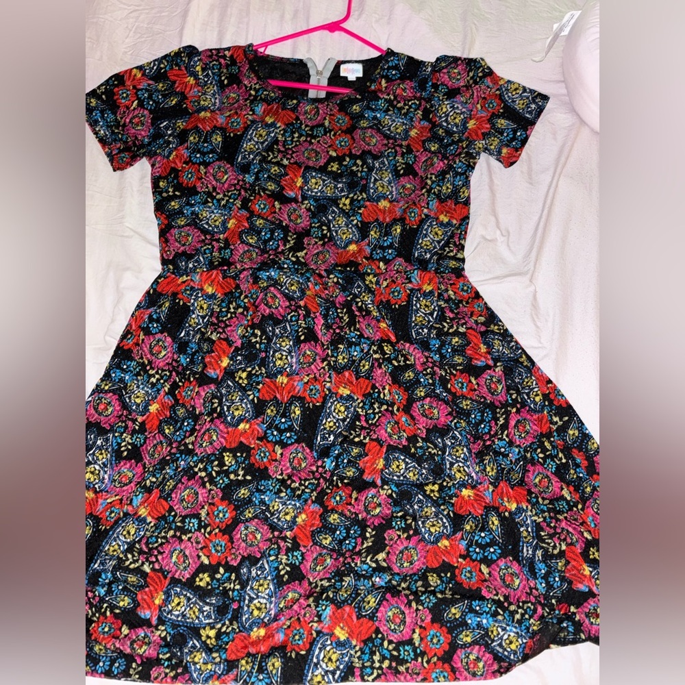 LuLaRoe Amelia Multicolor Floral Dress